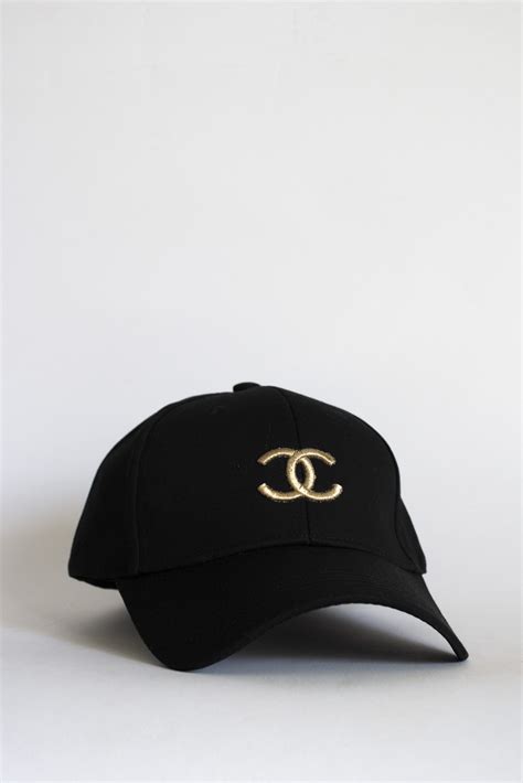 chanel black baseball cap|Chanel inspired baseball cap.